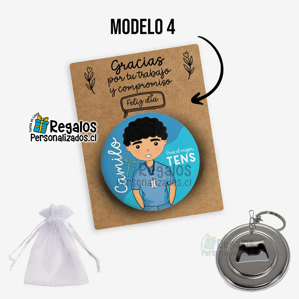 Llavero destapador diseño Tens varón 5