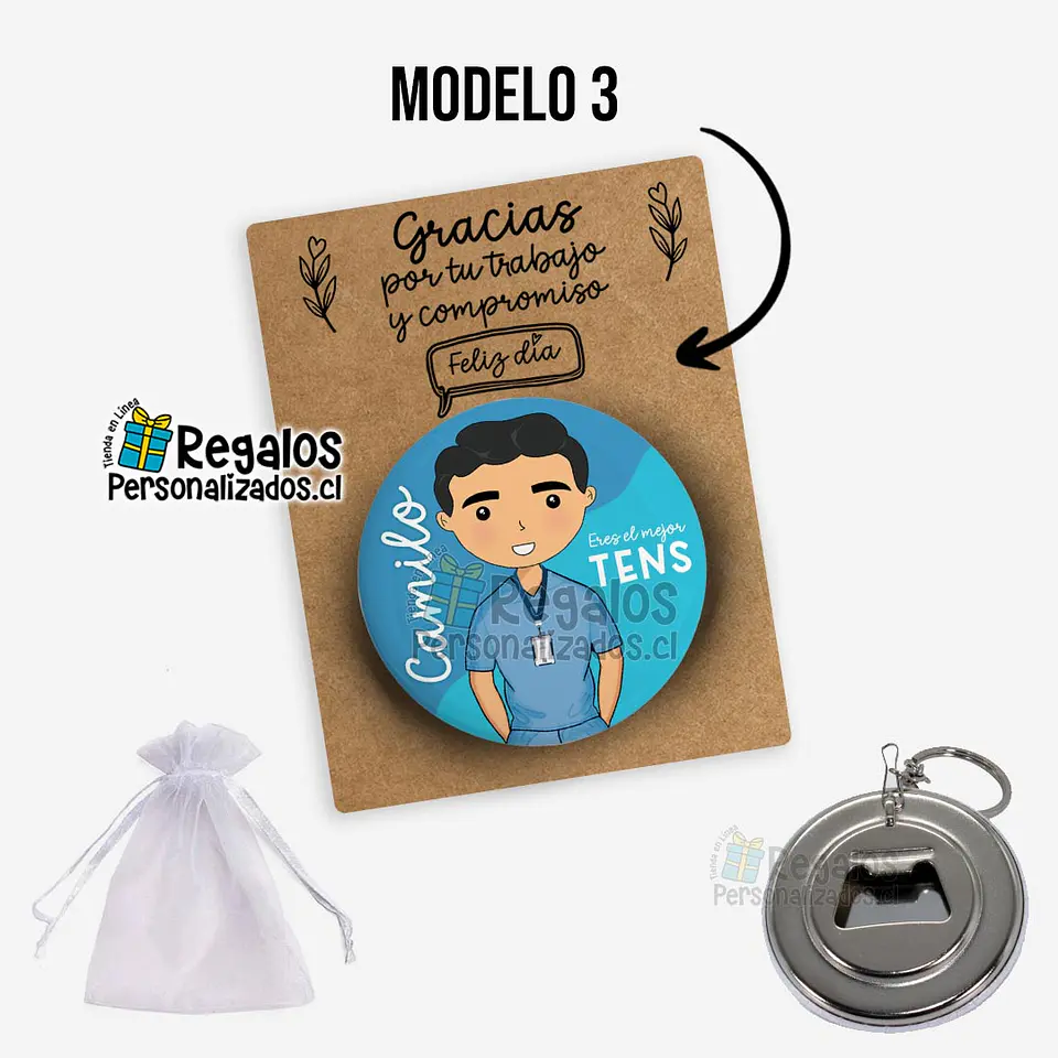 Llavero destapador diseño Tens varón 4
