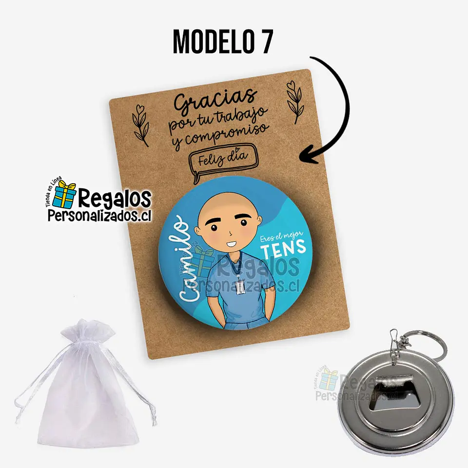 Llavero destapador diseño Tens varón 8