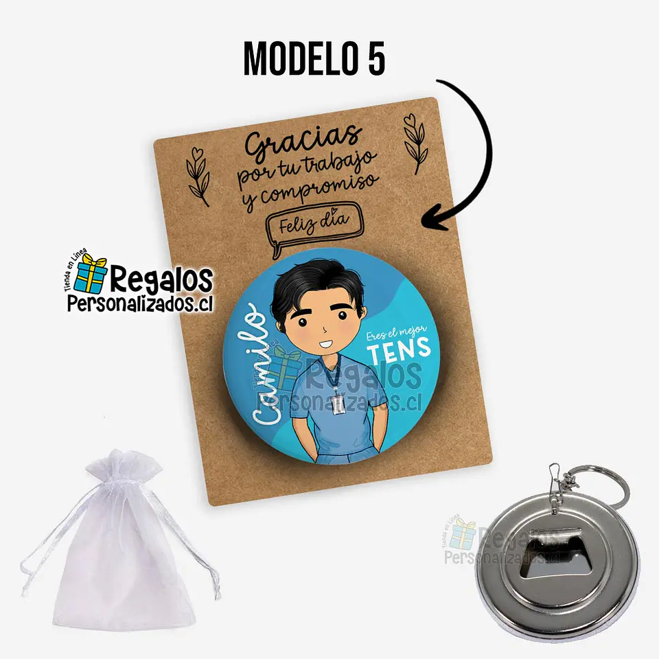 Llavero destapador diseño Tens varón 6