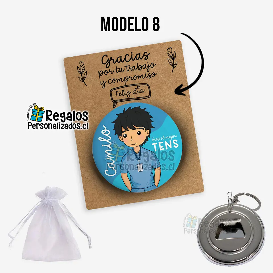 Llavero destapador diseño Tens varón 9