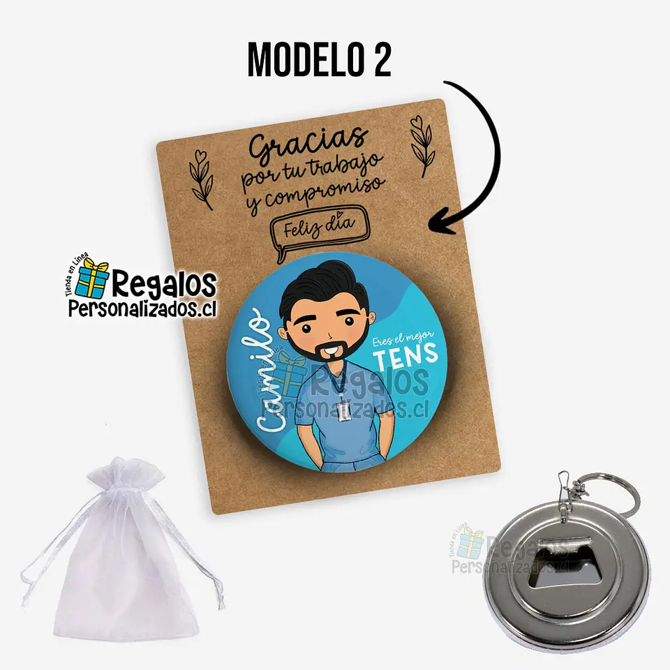 Llavero destapador diseño Tens varón 3