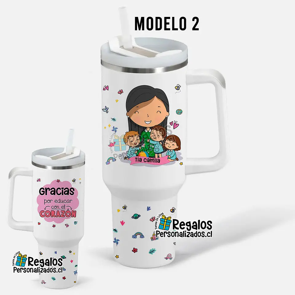 Vaso térmico 1.2 lt diseño  Educadora 3
