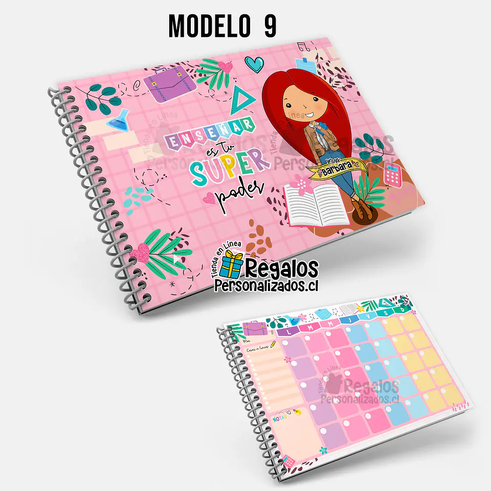 Planificador mensual diseño Profesora Scolaria 10