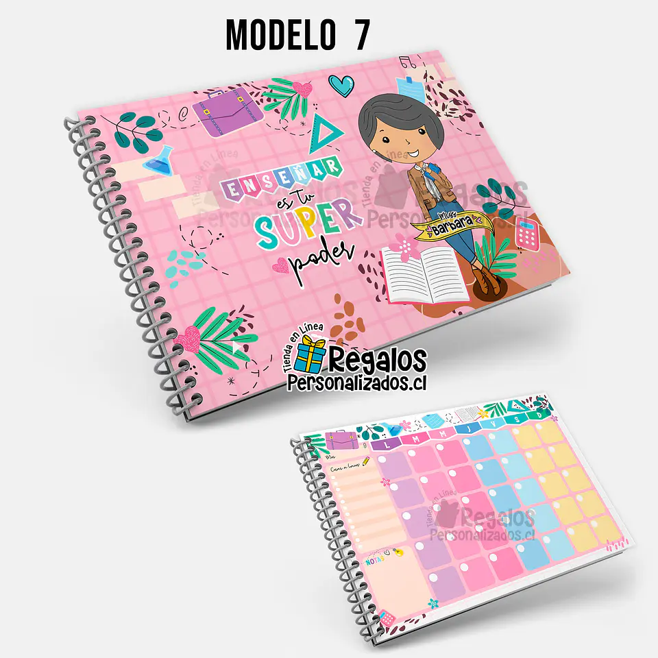 Planificador mensual diseño Profesora Scolaria 8