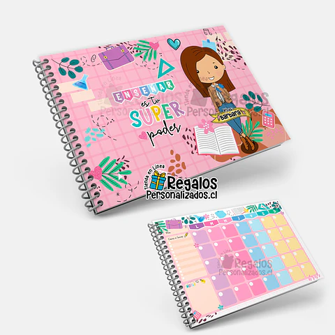 Planificador mensual diseño Profesora Scolaria