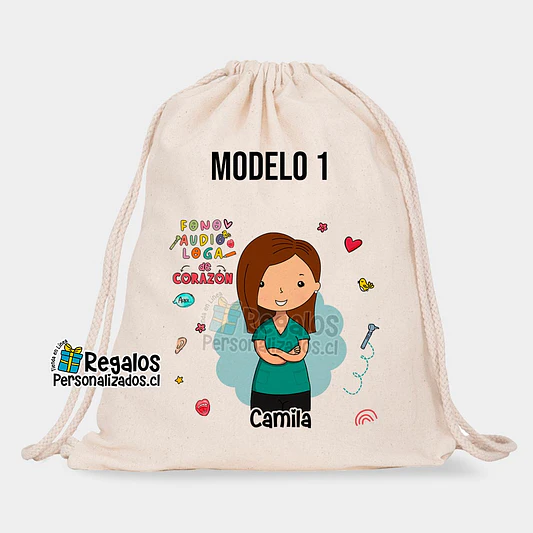 Morral algodón diseño fonoaudióloga 2