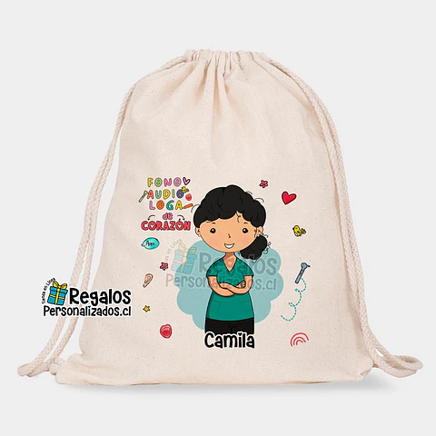 Morral algodón diseño fonoaudióloga