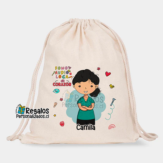 Morral algodón diseño fonoaudióloga 1