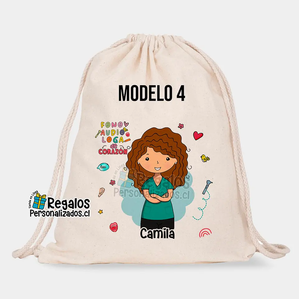 Morral algodón diseño fonoaudióloga 5