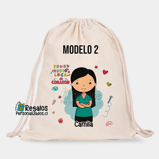 Morral algodón diseño fonoaudióloga 3