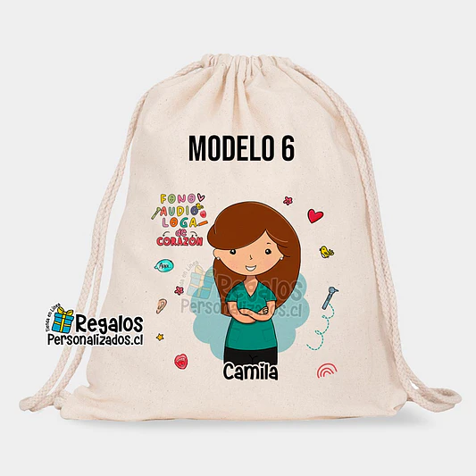 Morral algodón diseño fonoaudióloga 7