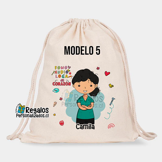 Morral algodón diseño fonoaudióloga 6