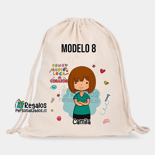 Morral algodón diseño fonoaudióloga 9