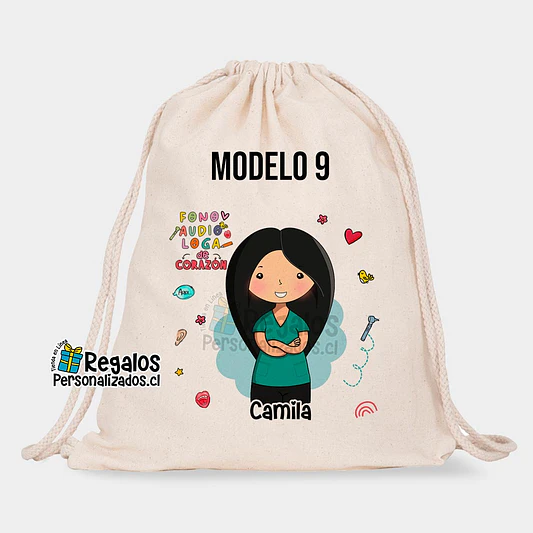 Morral algodón diseño fonoaudióloga 10