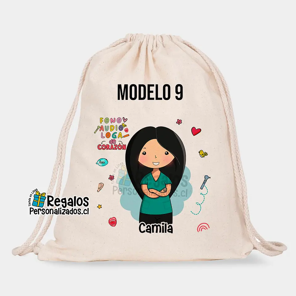 Morral algodón diseño fonoaudióloga 10