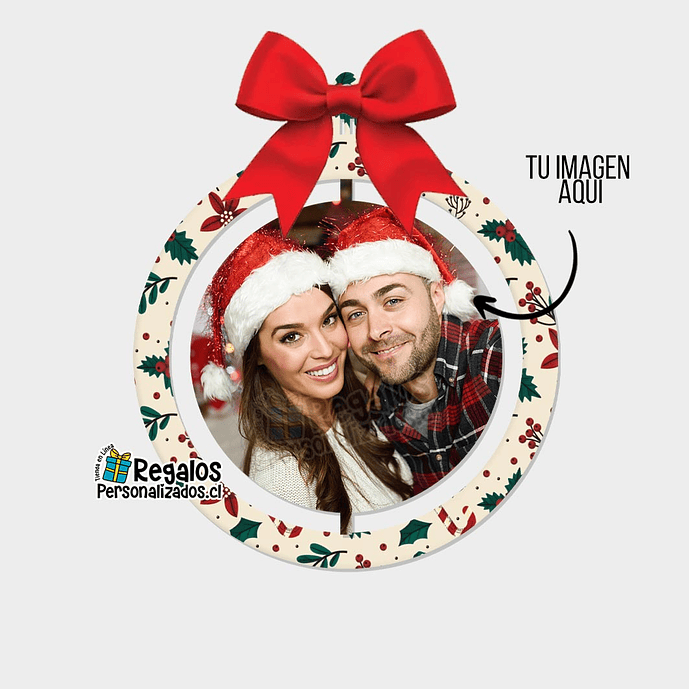 Esfera navidad giratoria mdf personalizada 2
