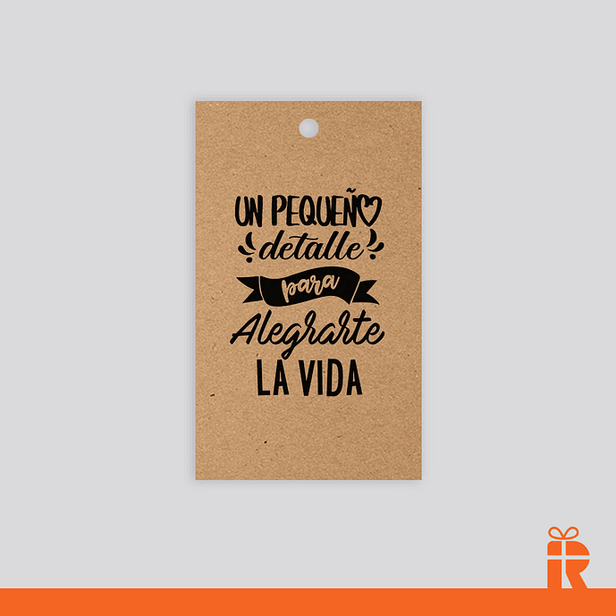 Pack Etiqueta cartón kraft con agujero 2