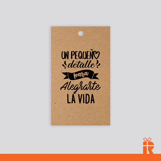 Pack Etiqueta cartón kraft con agujero 2