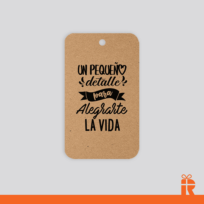 Pack Etiqueta cartón kraft con agujero 3