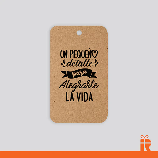 Pack Etiqueta cartón kraft con agujero 3