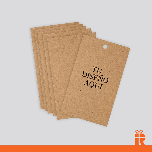 Pack Etiqueta cartón kraft con agujero 1