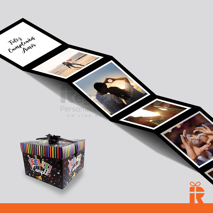 Cajita acordeón con fotos personalizada 3