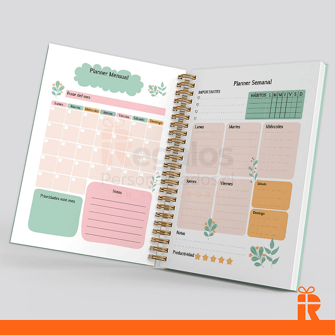 Agenda planificador modelo 01 tapas personalizadas 2