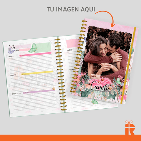 Agenda planificador modelo 02, tapas personalizadas