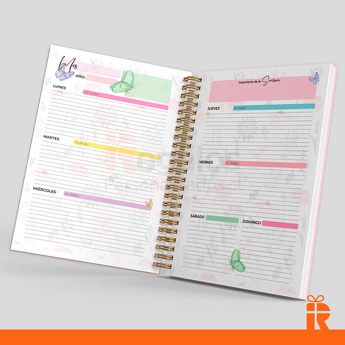 Agenda planificador modelo 02, tapas personalizadas 3