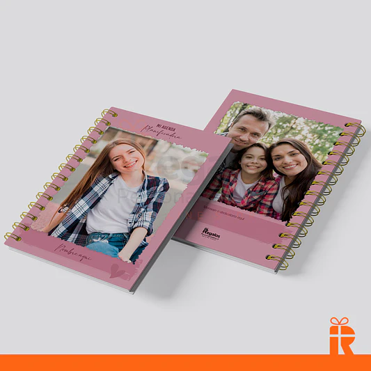 Agenda planificador diario rosa, tapas personalizadas 3