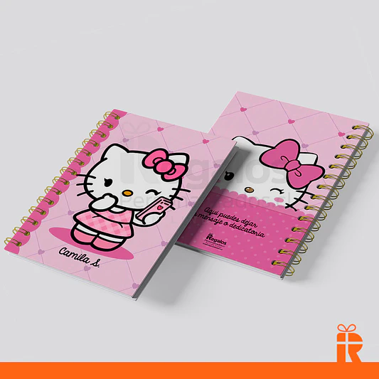 Agenda planificador Hello Kitty, tapas personalizadas 6