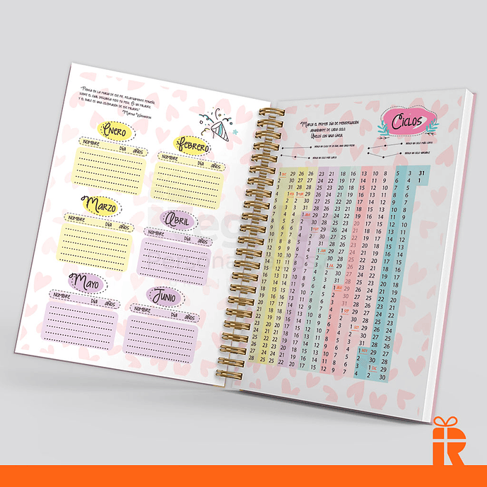 Agenda planificador femenino, tapas personalizadas 4