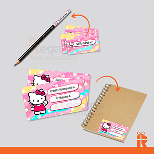 Set sticker escolares personalizados