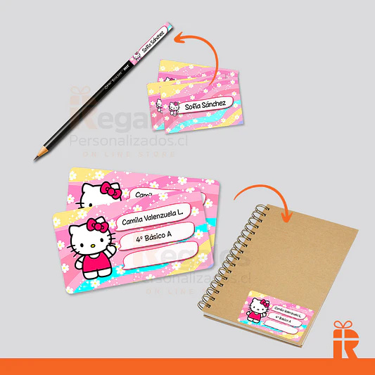 Set sticker escolares personalizados 1