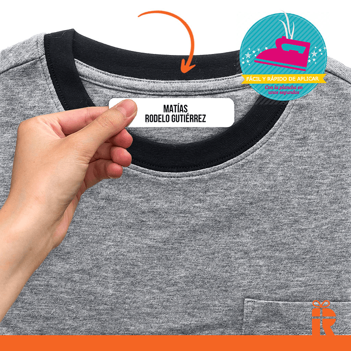 Etiqueta térmica para ropa personalizada 2