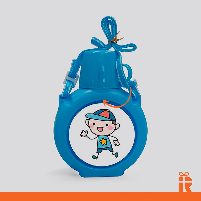 Botella cantimplora celeste personalizada 2