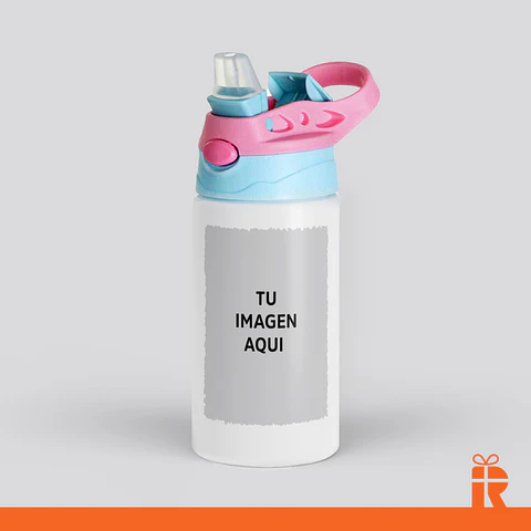 Botella niños celeste/rosa, 500cc personalizada