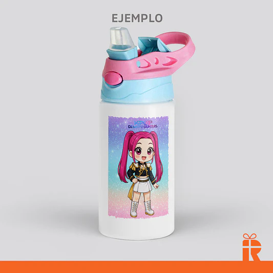 Botella niños celeste/rosa, 500cc personalizada 2