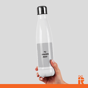 Botella térmica blanca 500 cc personalizada