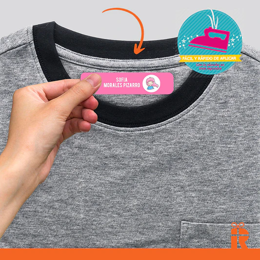 Etiqueta térmica para ropa personalizada 1