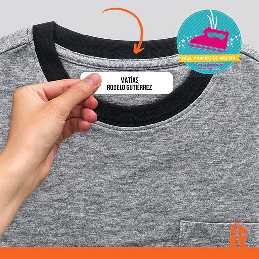 Etiqueta térmica para ropa personalizada 2
