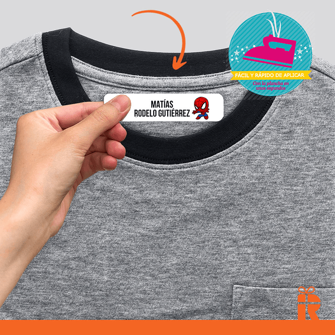 Etiqueta térmica para ropa personalizada 3