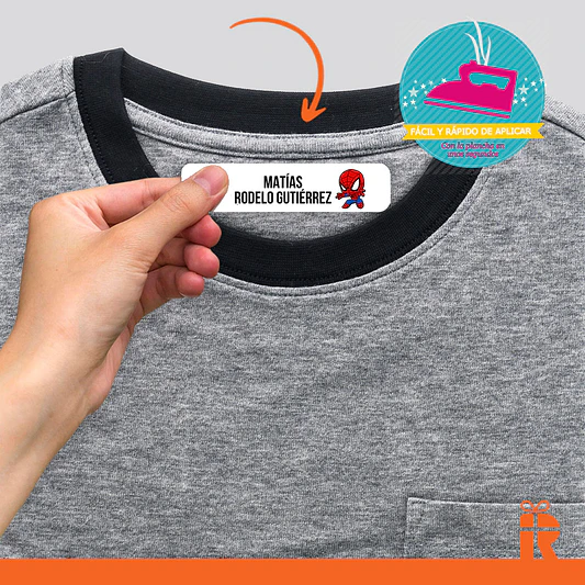 Etiqueta térmica para ropa personalizada 3