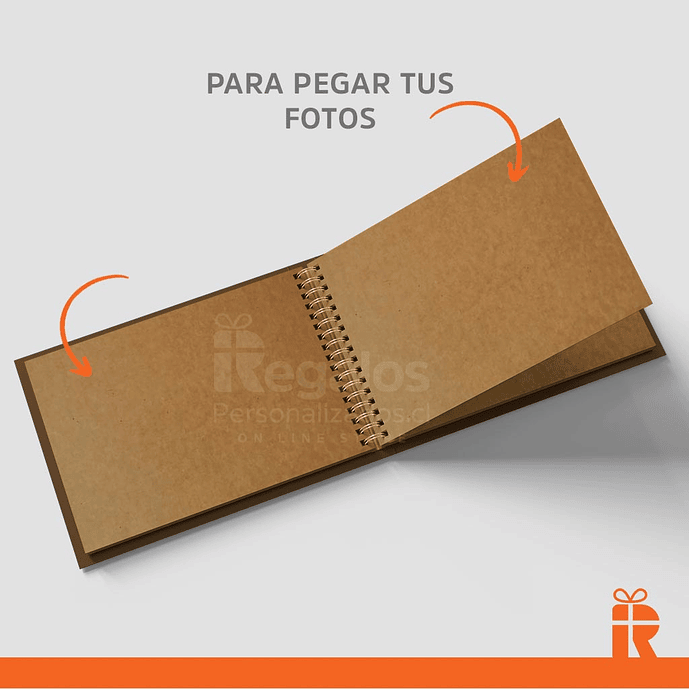 Álbum hojas kraft , tapa personalizada con foto 2