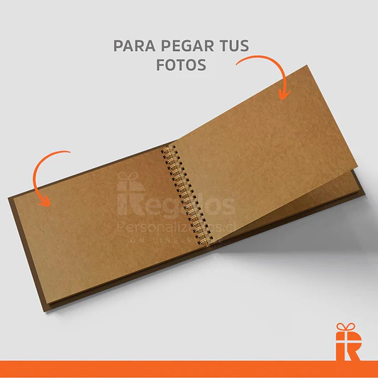 Álbum hojas kraft , tapa personalizada con foto 2