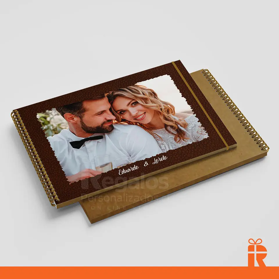 Álbum hojas kraft , tapa personalizada con foto 1