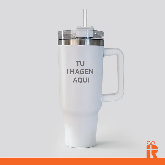 Vaso térmico 1.2lt blanco personalizado 1