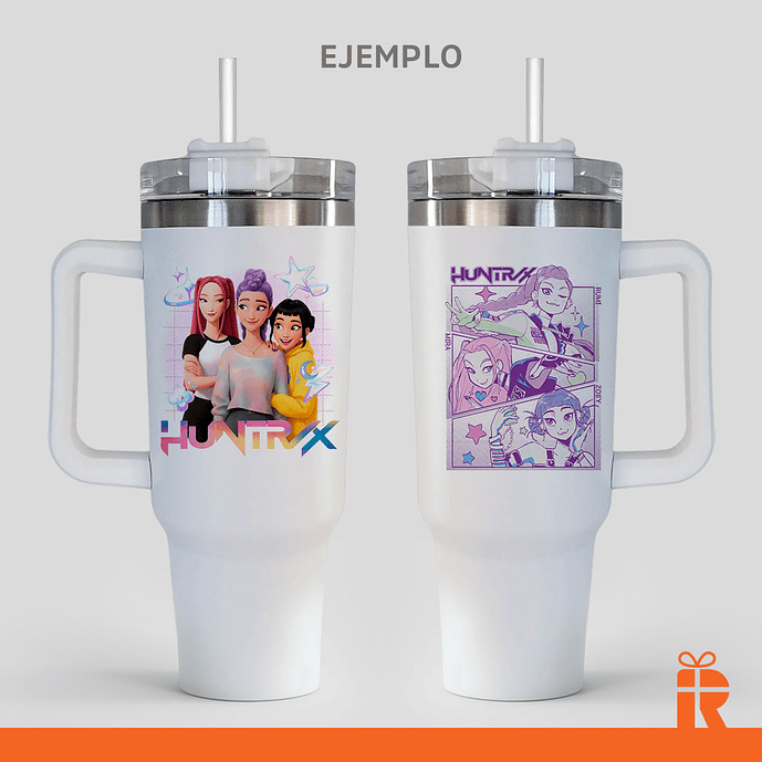 Vaso térmico 1.2lt blanco mate personalizado 5