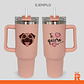 Vaso térmico 1.2lt rosa mate personalizado - Miniatura 4